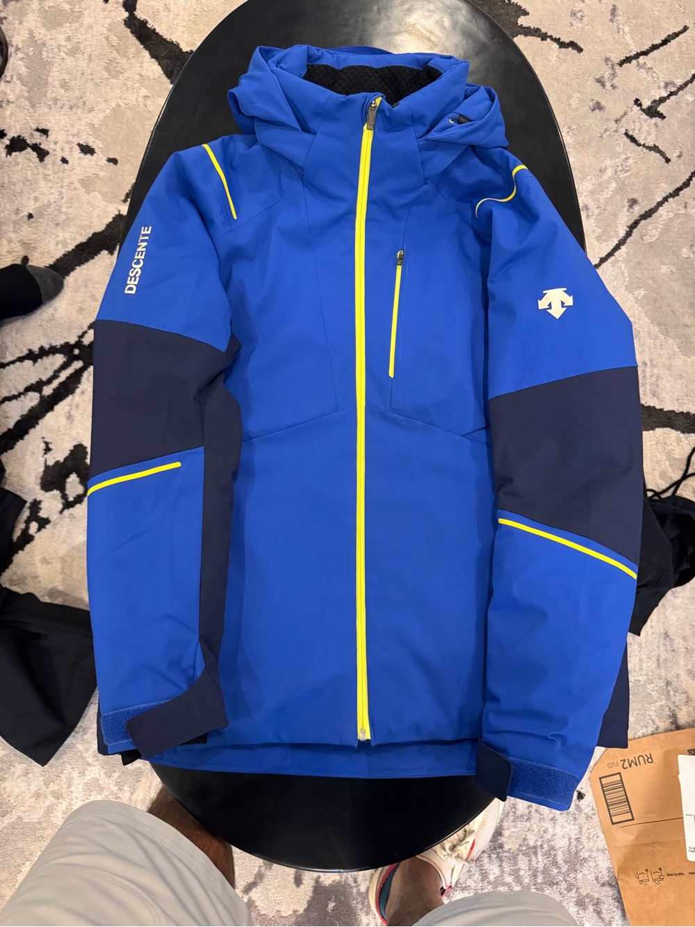 Descente Men’s Royal Blue Ski Jacket with Yellow Accents